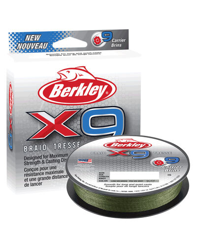 Berkley X9 Braid Low-Vis Green - Fletline / 150 meter