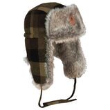 Pinewood Classic Checked Fur Hat / Ternet Pelshue - Grøn/sort