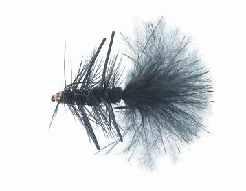 Rubber Leg Wooly Black Put & Take Flue