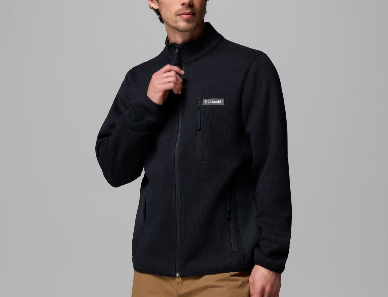 Sweater Weather Fleece, Full Zip - Black