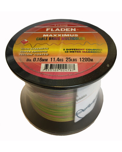 Fladen Maxximus Cable Braid 1200 Meter Multicolor - Fletline