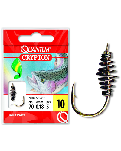 Quantum Crypton Trout Paste Hook to Nylon (Forfang til Powerbait)
