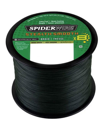Spiderwire Stealth Smooth 8 Braid, Moss Green / Fletline - Påspoling