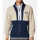 Columbia Back Bowl Fleece - Ancient Fossil, Collegiate Navy, White