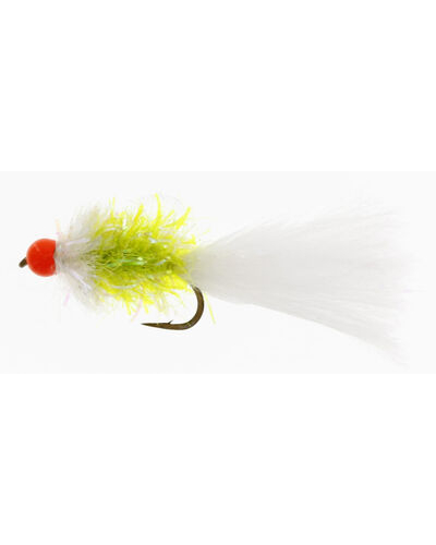 Unique Flies Krystal Nymph, White/Green/Orange - Put & Take flue