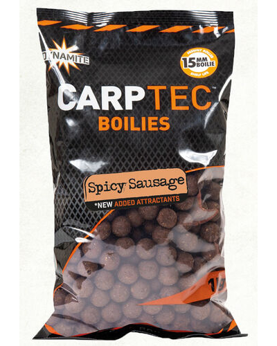 Dynamite Baits CarpTec Spicy Sausage Boilies - 15mm / 1 kg.