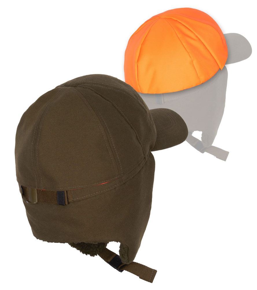 Småland Teddy Winter Caap – Mossgreen/Orange